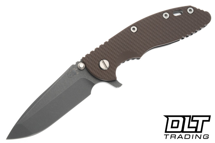 Hinderer 3.5" XM-18 Spanto MagnaCut - Working Finish Titanium & Blade - FDE G-10