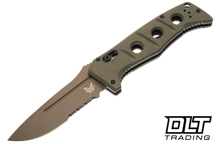 Benchmade Auto Adamas 2750SFE-04 - OD Green G-10 - Flat Earth Cerakote MagnaCut Blade