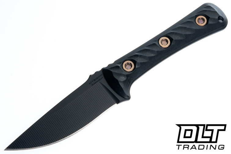 RMJ Tactical Utsidihi - Black G-10 - Graphite Black Cerakote MagnaCut Blade