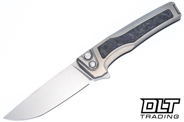MachineWise Sonora - Zirblast Titanium - Purple Carbon Inlay - Zirblast Clip & Bolster - Stonewash S90V Blade - 061