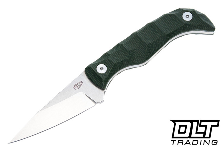Auxiliary Manufacturing Karl Jr Deadhead - Green Micarta - Stonewashed 14C28N Blade