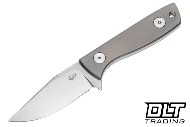 Auxiliary Manufacturing Runt XL - Titanium - Stonewashed 14C28N Blade