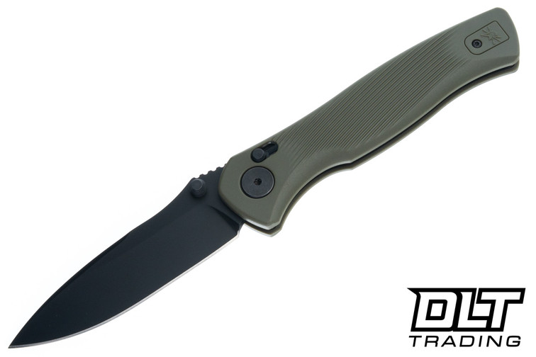 Spartan Blades Eleos Folder - Green GFN Handle - Black 154CM Drop Point Blade