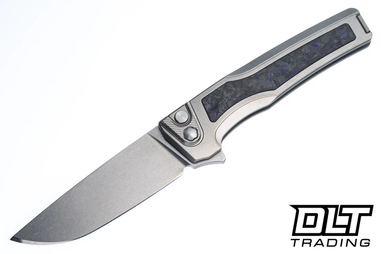 MachineWise Sonora - Zirblast Titanium - Purple Carbon Inlay - Zirblast Clip & Bolster - Stonewash S90V Blade - 057