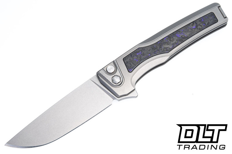 MachineWise Sonora - Zirblast Titanium - Purple Carbon Inlay - Zirblast Clip & Bolster - Stonewash S90V Blade - 007