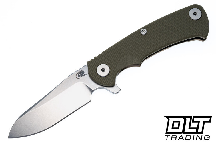 Hinderer Project X Sheepsfoot MagnaCut - Bronze Anodized Titanium - Stonewashed Blade - OD Green G-10