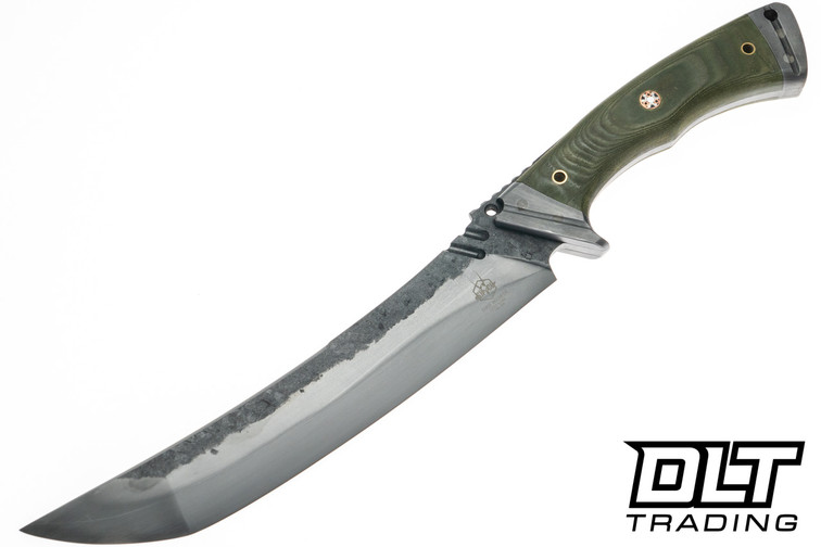 Shade Indonesia Little Ronin - OD Green Micarta - Darkwash Brute de Forge Hand Forged 5160 Blade #2