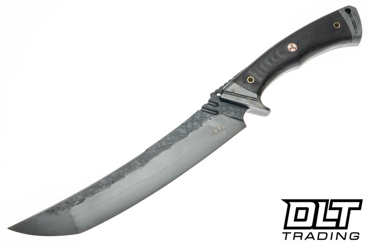 Shade Indonesia Little Ronin - Brown Micarta - Darkwash Brute de Forge Hand Forged 5160 Blade #1