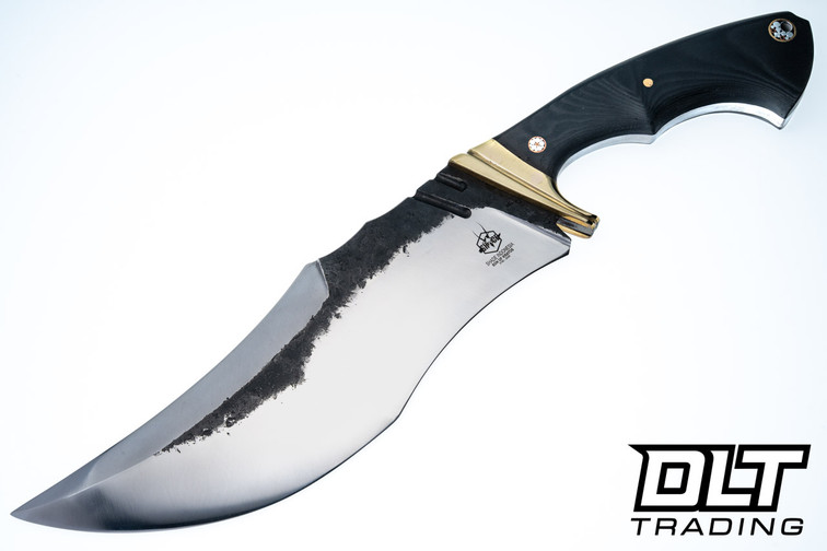 Shade Indonesia Son of Kratos - Black Micarta - Brude de Forge Hand Forged 5160 with Brass Guard