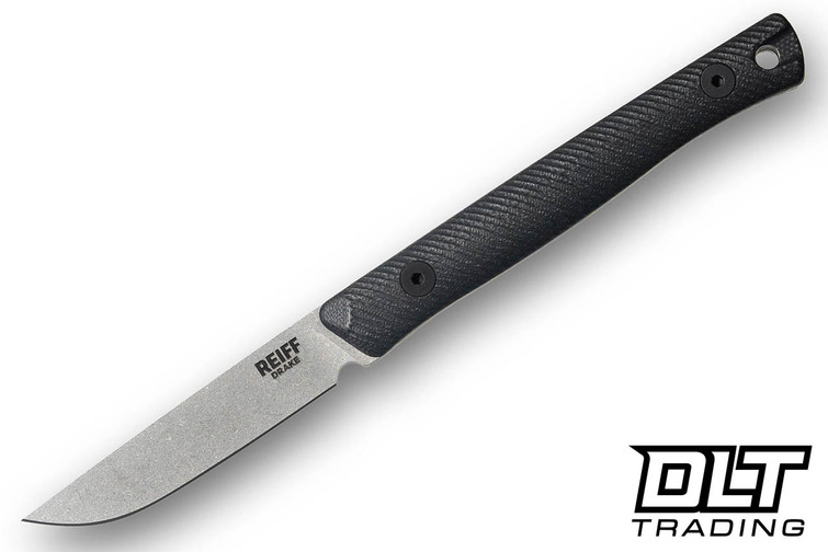 Reiff Drake - Full Flat Grind - Stonewashed MagnaCut Blade - Black G-10