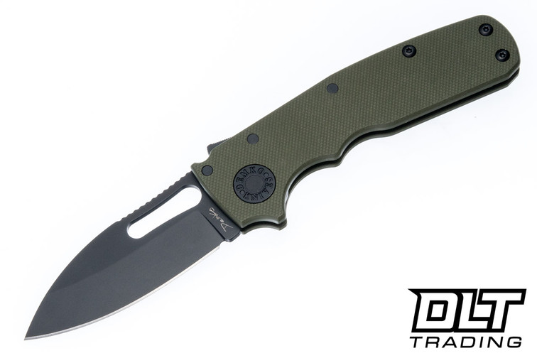 Demko Shark Cub Stealth - DLC 20CV Blade - Slicer Shark - OD Green G-10