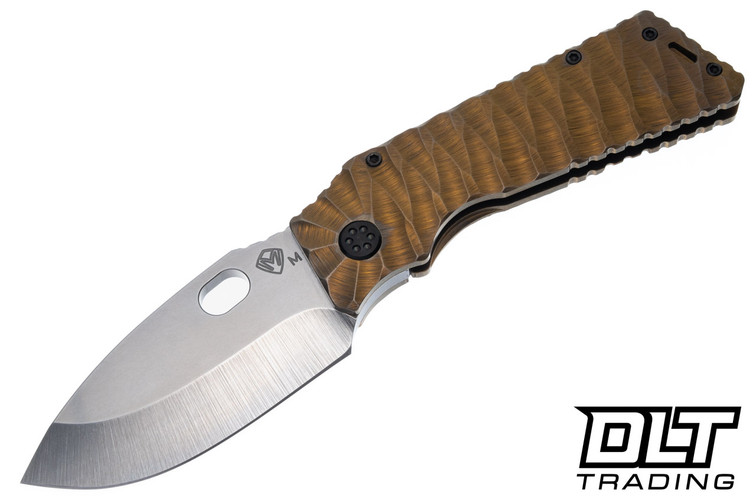 Medford TFF-1 Fat Daddy - Tumbled MagnaCut Blade - Bronze Predator Sculpted Titanium - Black Hardware - DLC Clip #1
