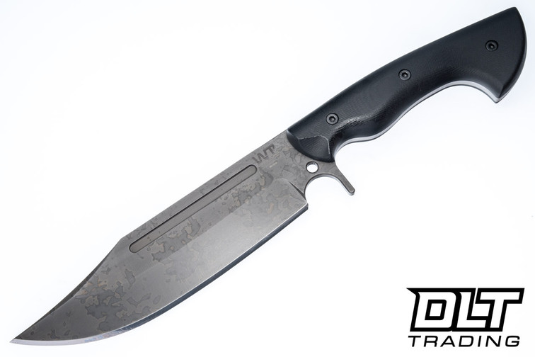 WTG 7" Puzon Wilderness Bowie - SK85 Hand Rub APO Blade - Black G-10 - Black Kydex