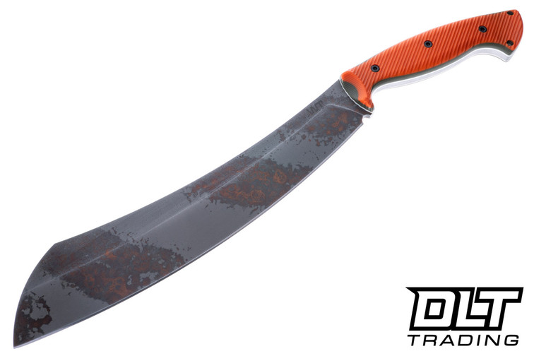 WTG Borneo - K329 Copper Washed Blade - Hunter Orange G-10 Textured Grip - OD Green & White Liners - Black Kydex