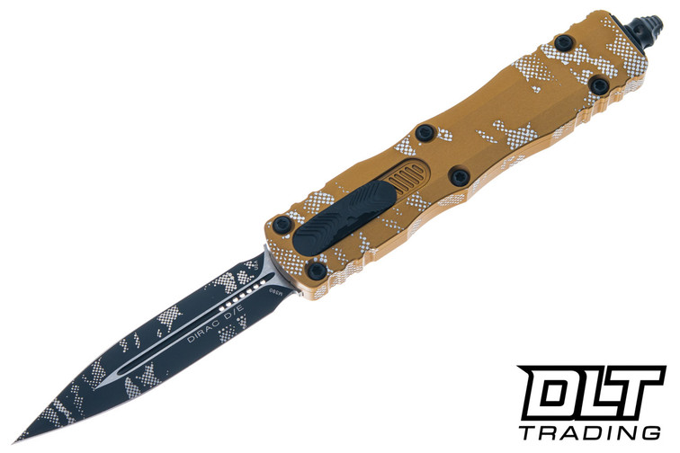 Microtech Dirac D/E - Tan Pixel Camo Handle - Black Pixel Camo Blade - 225-1TAPXC