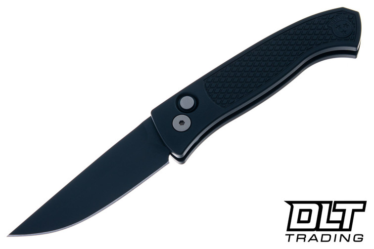 Pro-Tech Brend Classic - Black Diamond Textured Aluminum - Black DLC MagnaCut Blade