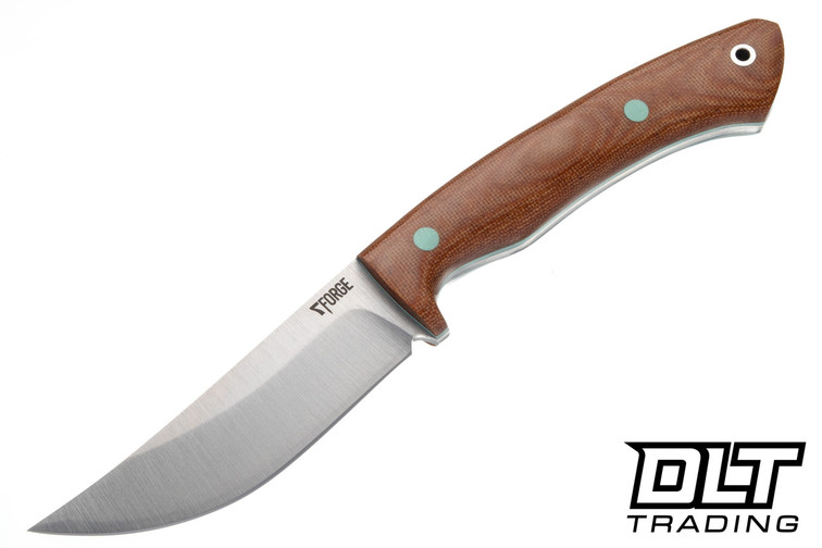 7Forge Hawkeye Hunter MagnaCut - Natural Canvas Micarta - Tiffany Blue Liners & Pins