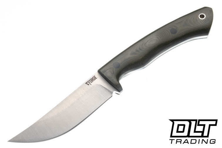 7Forge Hawkeye Hunter MagnaCut - Green Linen Micarta - Black Liners & Pins