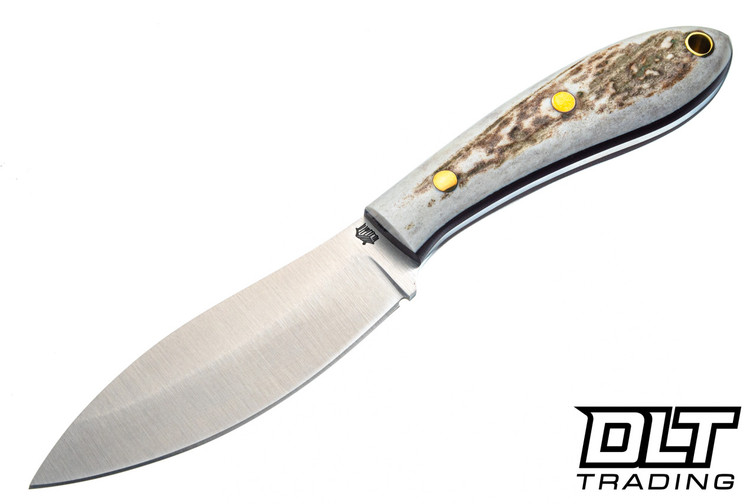 LT Wright Large Northern Hunter AEB-L - High Saber Grind - Stag - Double Dark Red Liners