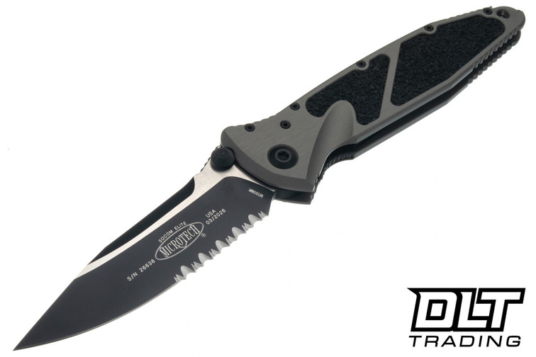 Microtech Socom Elite S/E - Natural Clear Handle - Black Blade - 160-2NC