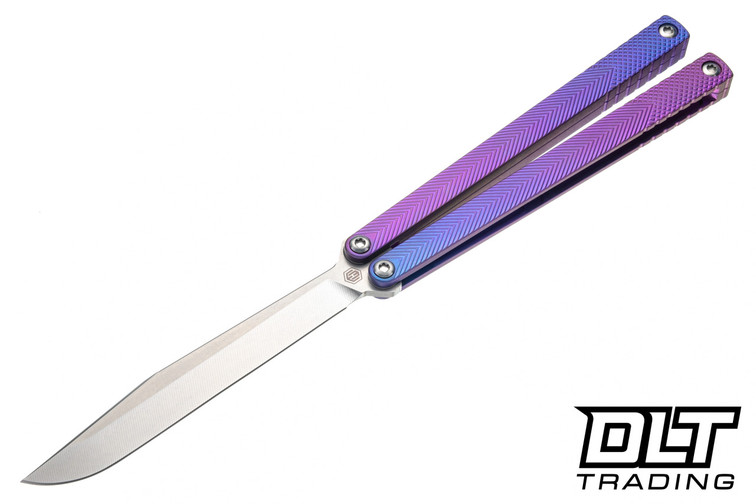 MachineWise Serif - Pink Purple Fade Titanium - Drop Point S35VN Blade #849