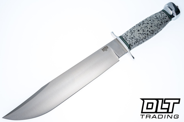 Blade Raid Custom 1909 Bowie Black & White Spotted Acrylic #2