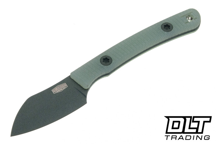 Hellbender Newt - Jade G-10 - Charcoal Green Cerakote MagnaCut Blade - Kydex Sheath
