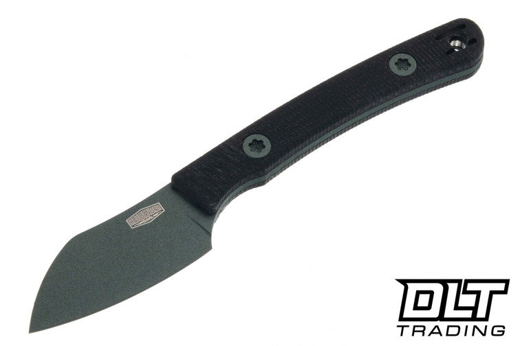 Hellbender Newt - Black G-10 - Chargoal Green Cerakote MagnaCut Blade - Kydex Sheath