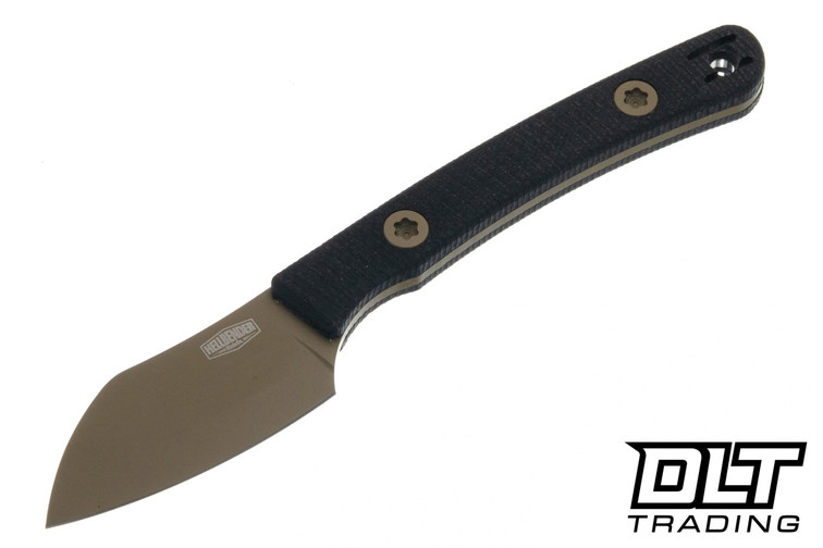 Hellbender Newt - Black G-10 - Coyote Cerakote MagnaCut Blade - Kydex Sheath