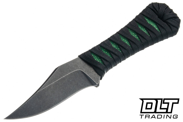 Auxiliary Manufacturing Pocket Bowie Custom - Green Stingray Wrap - Darkwash AEB-L Blade