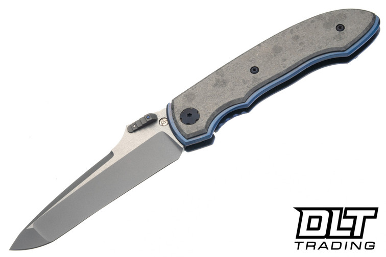 Elishewtiz Custom Knives M6 - Crystalized Titanium Overlays - Titanium Liners - G-10 Spacer - Two Tone S45VN Blade