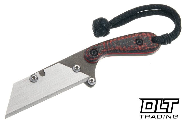 Banzelcroft Mini MEK - Red & Black Jute Micarta - Red Liners - DLT