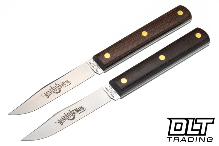 Great Eastern - K Series Paring Knife Two Piece Set - Brown Burlap Micarta