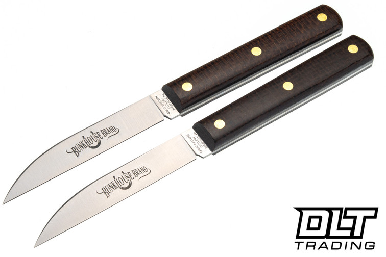 Great Eastern - K Series Slicing Knife Two Piece Set - Brown Burlap Micarta