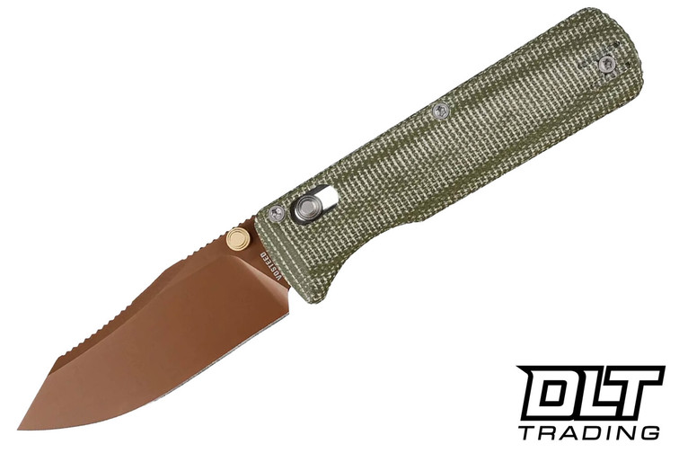 Vosteed Vombat - Green Micarta - Copper Dune 14C28N Blade