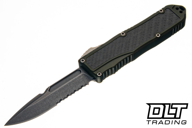 Guardian Tactical RECON-035 G2 - OD Green Aluminum - Carbon Fiber Inlay - Serrated Stonewash MagnaCut Blade - GT92512-ODG