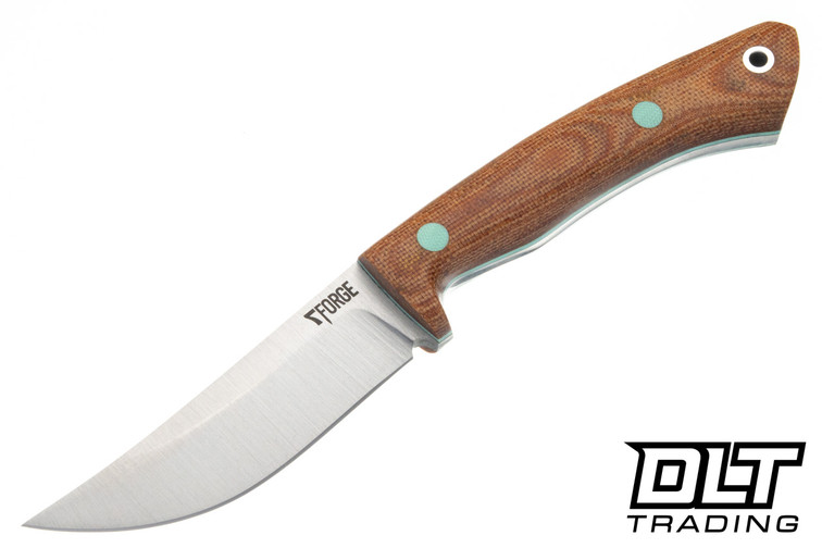 7Forge Hawkeye EDC MagnaCut - Natural Canvas Micarta - Tiffany Blue Liners & Pins