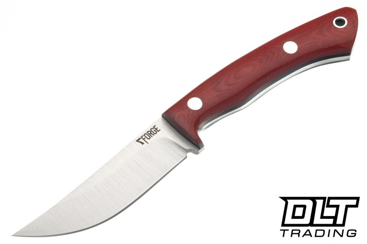 7Forge Hawkeye EDC MagnaCut - Red Linen Micarta - Black Canvas Liners