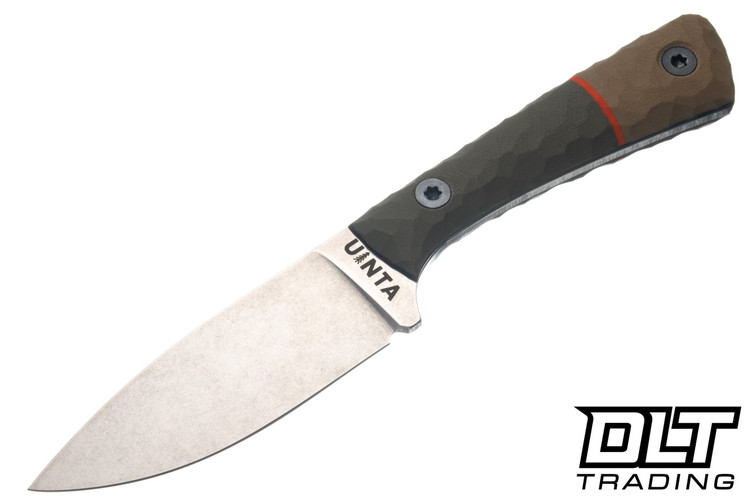 Uinta Hunter V2 - OD Green, Orange & Coyote Segmented G-10 - Stonewash AEB-L Blade