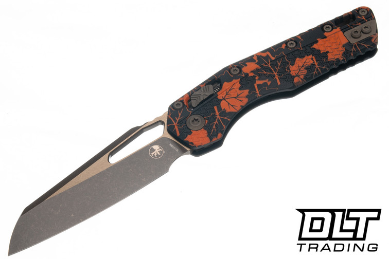 Microtech MSI S/E - Orange Leaves Tri-Grip Polymer - Bronzed Apocalyptic Blade - 210T-13APPMOL