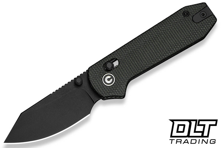 Civivi Lil Yonder - Dark Green Canvas Micarta - Black Stonewashed 14C28N Blade - C25025B-2