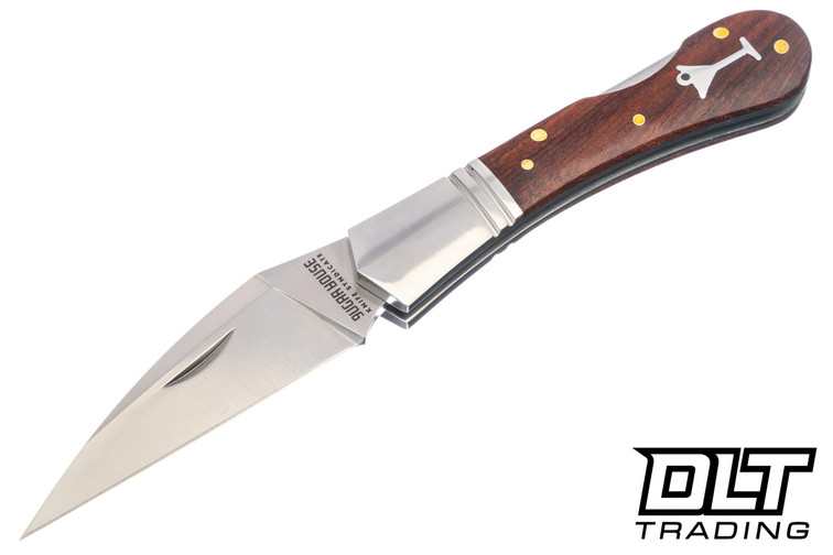 Finch Sugar House Knife Syndicate Lady Outlaw - Brown Sugar Sandalwood - Satin 14C28N Blade - SHKS-LO225