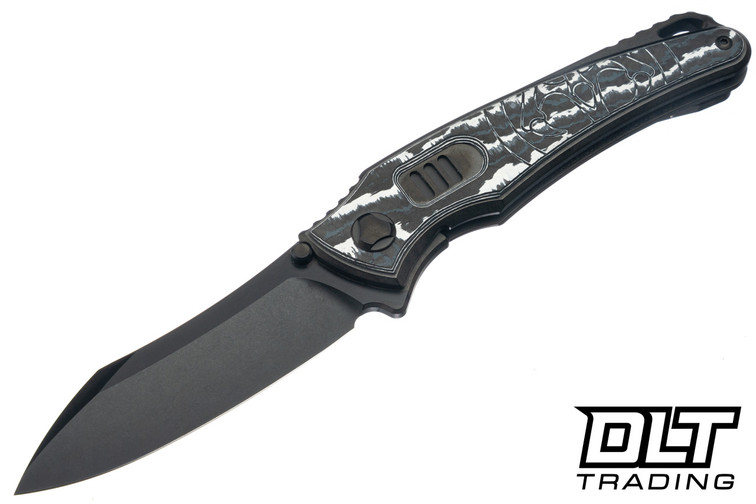Hawk Talon Auto - DLC Titanium - White Storm Crosscut Overlay - DLC M390 Blade