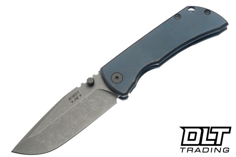 McNees PM Mac 2 3" - Atomic Blue & Bronze Titanium - MagnaCut Blade - Stonewashed Hardware