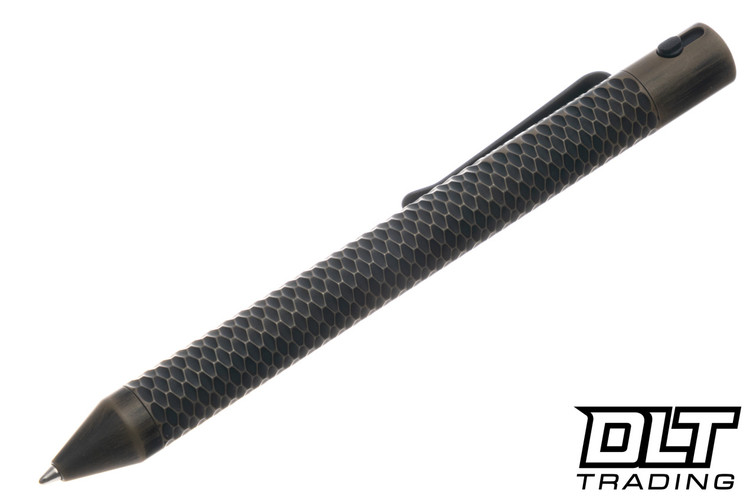 Nottingham Tactical TiButton Titanium Parker - Full Carved - Right Hand Single Lock - Distressed FDE & Black Cerakote
