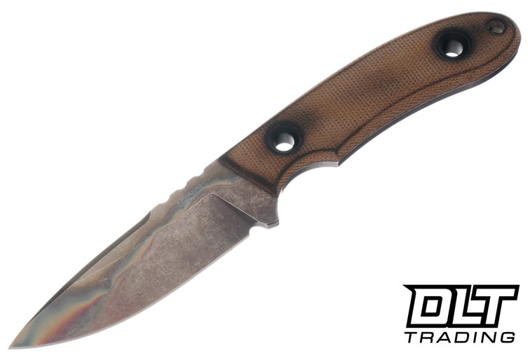 TRC Kosmos - Torched Natural Canvas Micarta - Post Apocalyptic RWL34 Blade