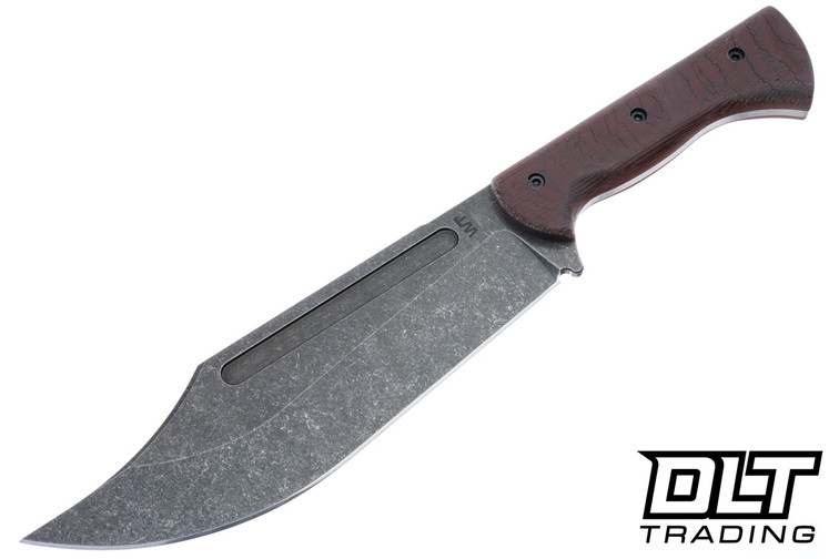 WTG V-44B - Natural Canvas Micarta - Dark Washed Blade - OD Green Kydex