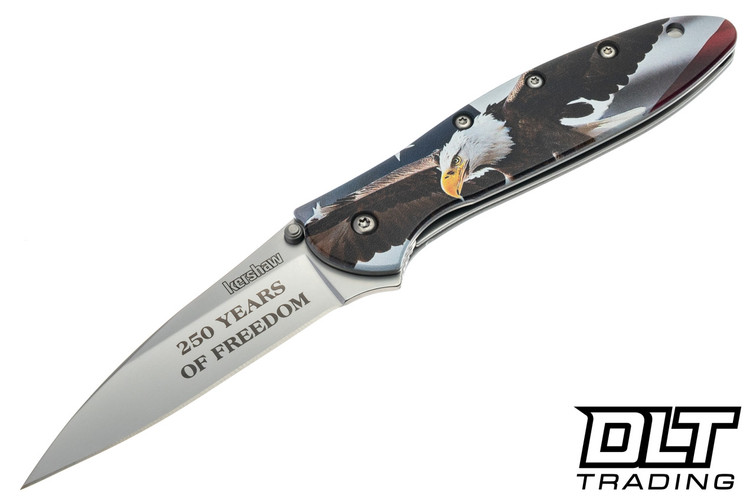 Kershaw Leek - USA Eagle - Aluminm Handle - Bead Blasted 14C28N Blade - 1660USAEGL
