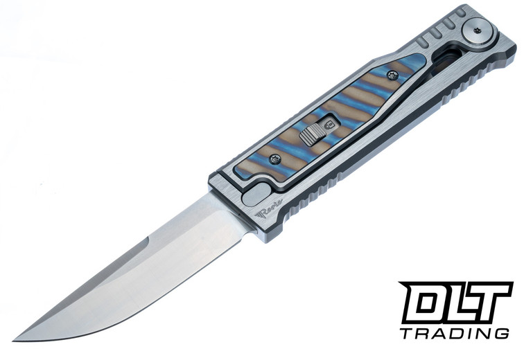 Reate EXO-M Elmax Drop Point - Flamed Titanium Inlay