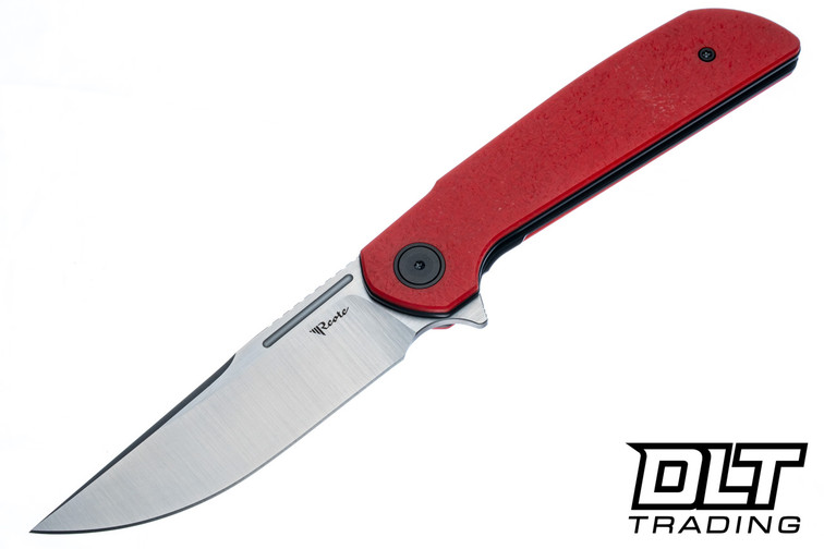Reate Remedy - Belt Satin Elmax Blade - Red FatCarbon Glass - Black PVD Accents
